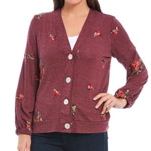 Figueroa and Flower Floral Boyfriend Cardigan